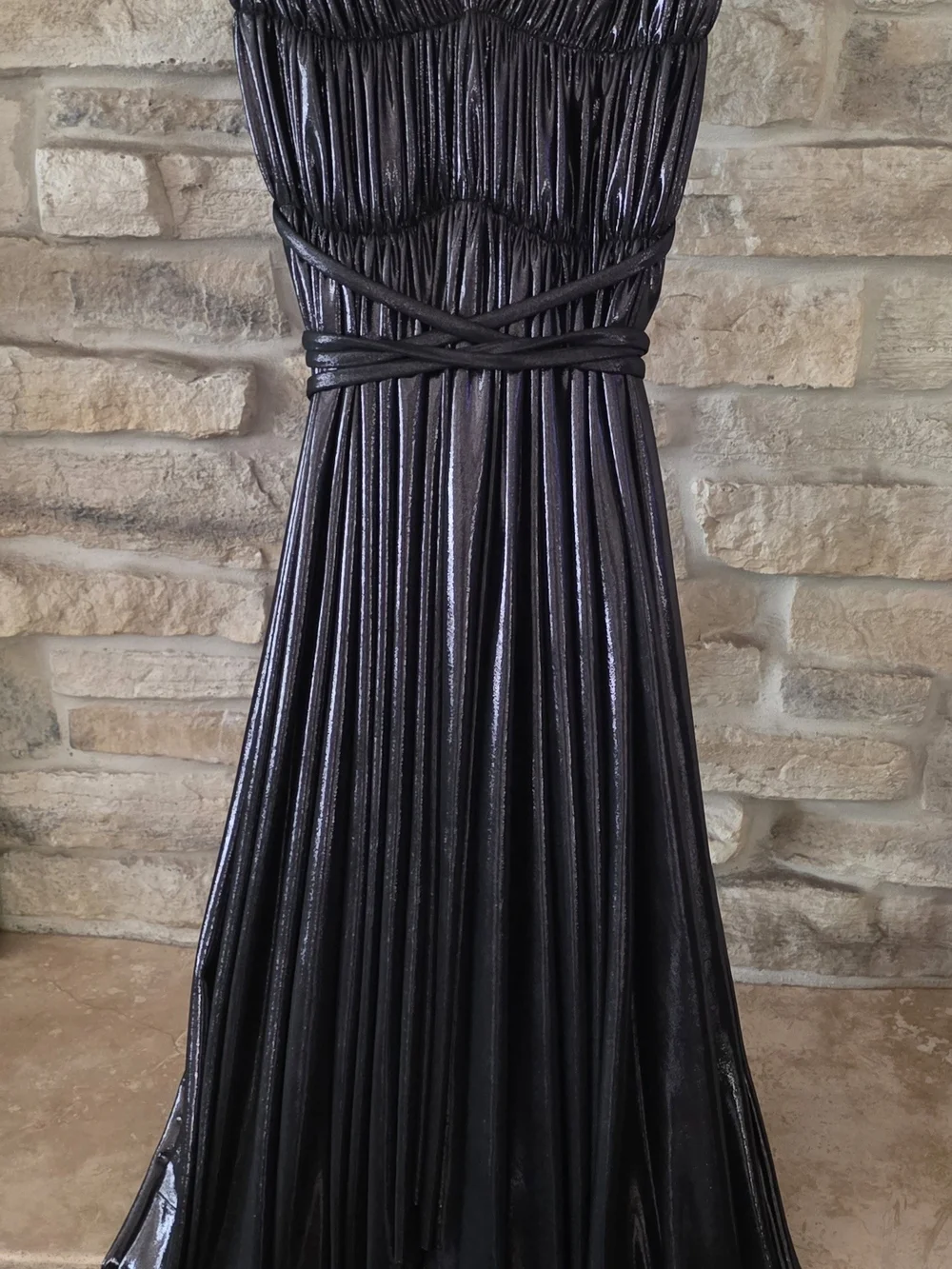 Norma Kamali gleaming black